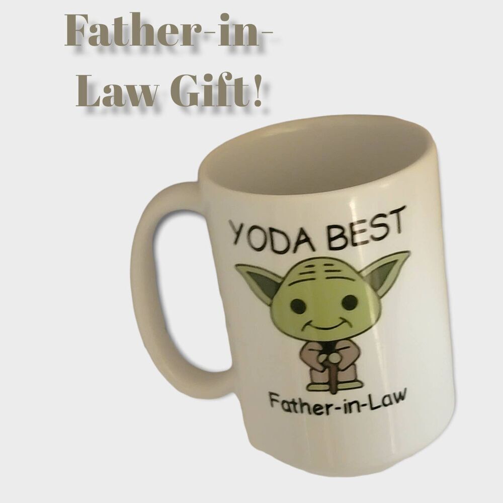 Best Father in Law Star Wars Yoda Coffee Mug Gift Tea Mug Fathers Day Birthday